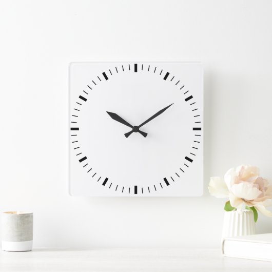 白い枠の丸い壁時計を作成する スクエア壁時計 (ホーム)