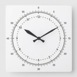 白い枠の丸い壁時計を作成する スクエア壁時計