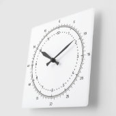 白い枠の丸い壁時計を作成する スクエア壁時計 (傾斜)