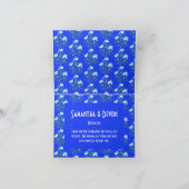 白い枠を持つ青いクロキュース サンキューカード (内部)