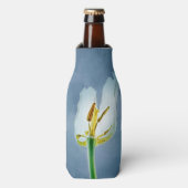 白い枯れチューリップの花 ボトルクーラー (ボトル正面)