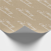 白い柄の平褐色の紙 ラッピングペーパー (角)