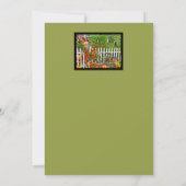 白い柵とカボチャのかかし 招待状 (裏面)