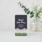 白い柵と草を持つ甘い新しい家 名刺 (スタンド正面)