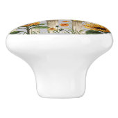 白い柵に沿ったひまわり セラミックノブ (側面)