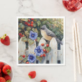 白い柵の上にタイトマウス朝の栄光 スタンダードランチョンナプキン (インサイチュ)