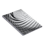 白い格子で覆われた湾曲したファサード ノートブック (右側)