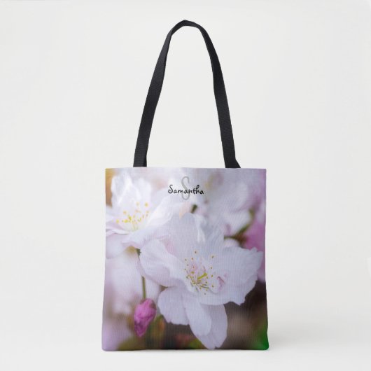 白い桜のトートバッグ トートバッグ (正面)