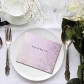 白い桜の淡い写真のQRコードのウェブサイト オールインワン招待状