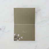 白い桜の花のウェディング　ありがとう サンキューカード (内部)