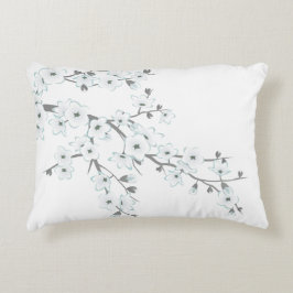 白い桜の花の背景をお選びください アクセントクッション