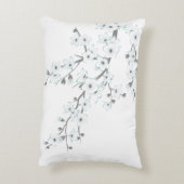 白い桜の花の背景をお選びください アクセントクッション (裏面(縦))