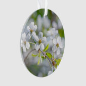 白い桜の花 オーナメント (正面)