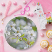 白い桜の花 ペーパープレート (パーティー)