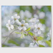 白い桜の花 ラッピングペーパー (フラット)