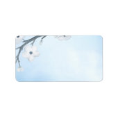 白い桜の花 ラベル (正面)