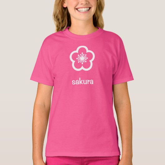 白い桜の花 Tシャツ (正面)