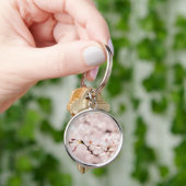 白い桜の《写真》ぼけ味Keychain キーホルダー (手)