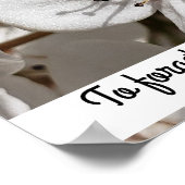 白い梨の花フォトファミリーツリーポスター ポスター (角)