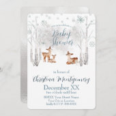 白い森の中のリトルシカ 招待状 (正面/裏面)