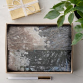 白い植物の畑を見下ろす頑強な納屋 薄葉紙 (ギフト)