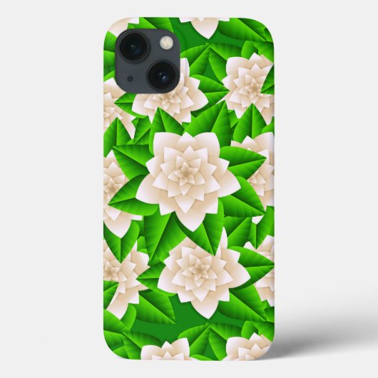 白い椿と緑の葉 Case-Mate iPhoneケース (裏面)