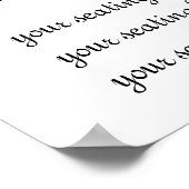 白い椿のシーティングシャート ポスター (角)