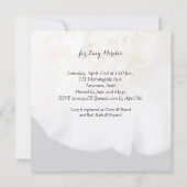 白い椿の花 招待状 (裏面)