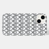 白い楕円を繰り返す Case-Mate iPhoneケース (裏面 (横))