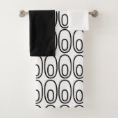 白い楕円バスタオルセットを繰り返す バスタオルセット (インサイチュ)