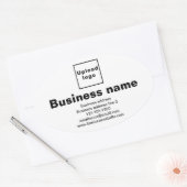 白い楕円形の形状ステッカーにビジネスブランド 楕円形シール (封筒)