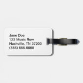 白い楽譜の荷物のラベル ラゲッジタグ (裏面横)