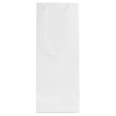 白い様式化されたスクリプ結婚トの花嫁のメイド ワインギフトバッグ (裏面)