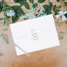 白い様式化された結婚式の日付を保存