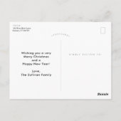 白い横向き写真はがきに喜びを感じる ポストカード (裏面)