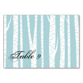 白い樺の木の木 テーブルナンバー (裏面)