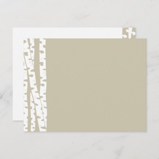 白い樺の木の木 ポストカード (正面/裏面)
