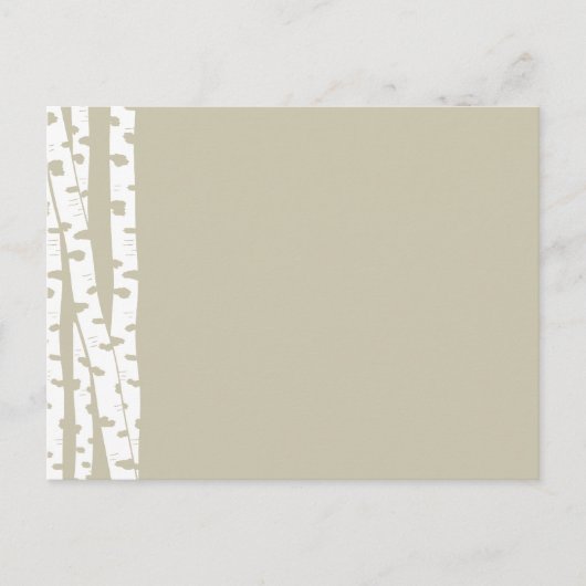 白い樺の木の木 ポストカード (正面)