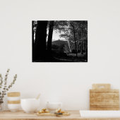 白い樺の木のChocorua Sunsetポスター ポスター (キッチン)