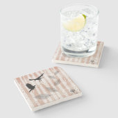 白い樺の木林でカラスを殺害しようとした ストーンコースター (横)