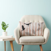 白い樺の木林でカラスを殺害しようとした ランバークッション (椅子)