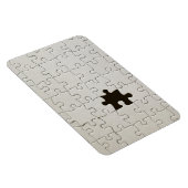 白い欠けたジグソーパズルのピース マグネット (右側)