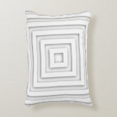 白い正方形の幾何学的 アクセントクッション (正面(垂直))