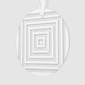 白い正方形の幾何学的 オーナメント (正面)