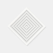 白い正方形の幾何学的 スタンダードカクテルナプキン (角)