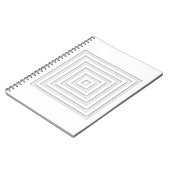 白い正方形の幾何学的 ノートブック (左側)