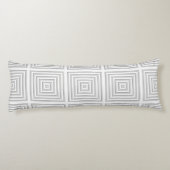 白い正方形の幾何学的 ボディピロー (裏面)