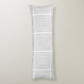 白い正方形の幾何学的 ボディピロー (裏面 (縦))