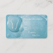 白い歯エレガントが歯科の名刺を泡立てる 予約カード (裏面)