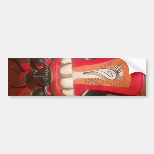 白い歯 ハクナマタタ かわいい オーダーメイド商品 バンパーステッカー (正面)